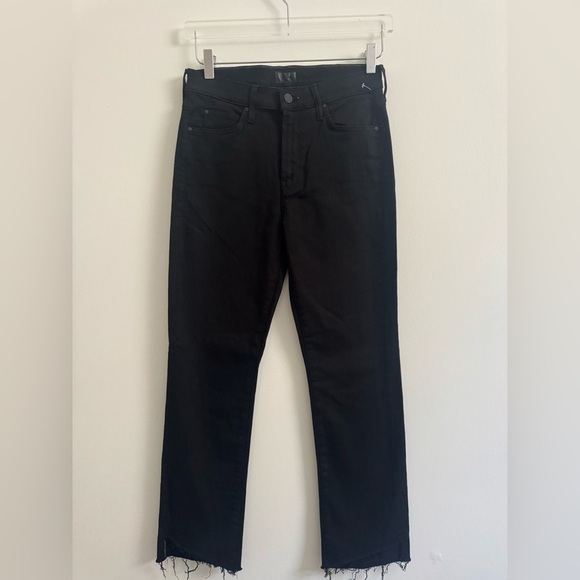 MOTHER The Rascal Ankle Fray Wash Black Size 28 B2124 - Picture 2 of 6